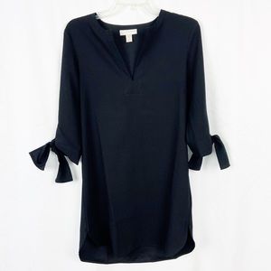 Kenar black tie sleeve sheath dress 4